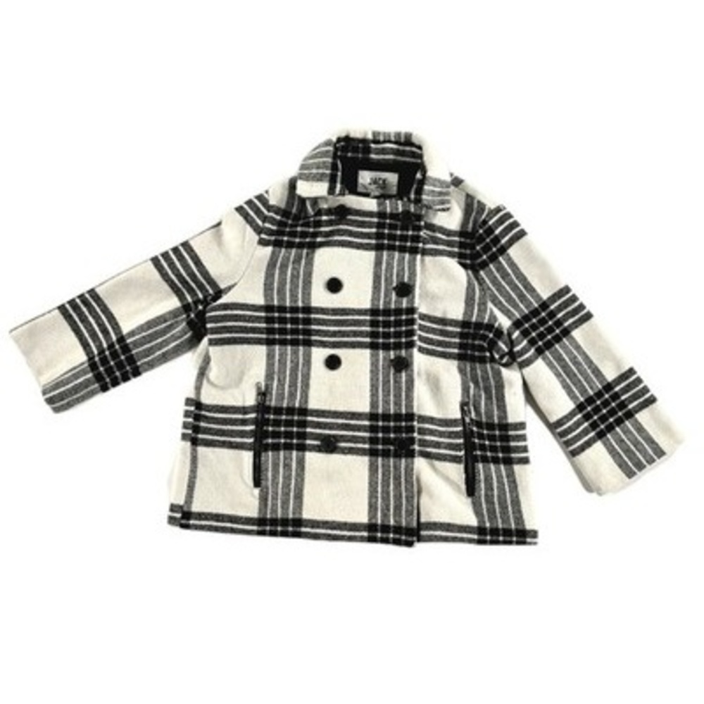 Jack by BB Dakota Women's Plaid Double Breasted Coat Jacket Button Up Outerwear